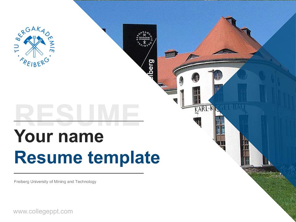 Freiberg University of Mining and Technology Resume PPT Template4:3 ratio PPT effect preview image5