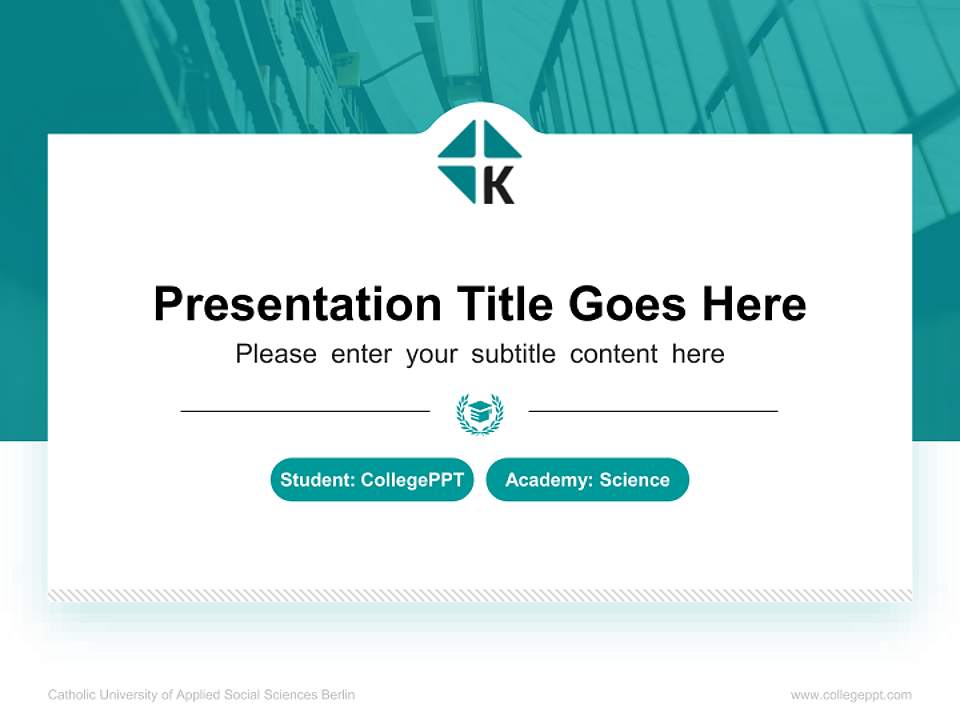 Catholic University of Applied Social Sciences Berlin National Scholarship Defense PPT Template4:3 ratio PPT effect preview image4
