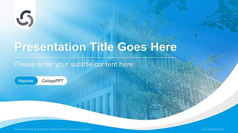 Fresenius University of Applied Sciences – Wiesbaden campus Lecture Sharing and Networking Event PPT Template