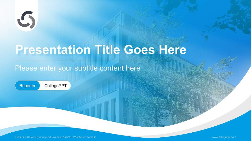 Fresenius University of Applied Sciences – Wiesbaden campus Lecture Sharing and Networking Event PPT Template16:9 ratio PPT effect preview image