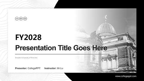 Dresden University of Fine Arts Academic Presentation/Research Findings Report PPT Template