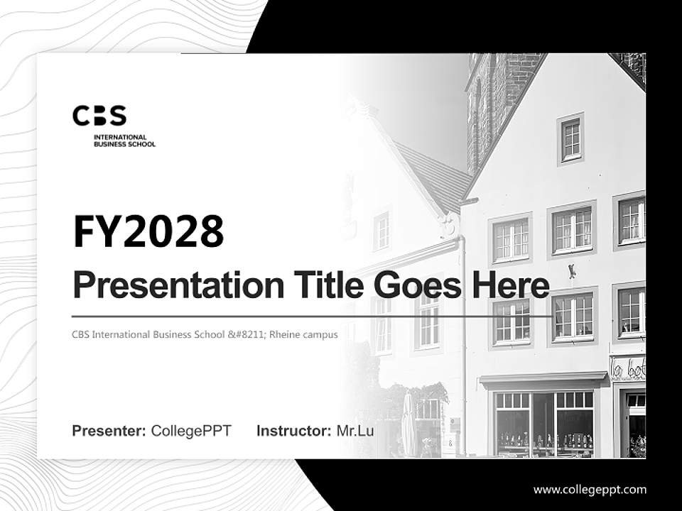 CBS International Business School – Rheine campus Academic Presentation/Research Findings Report PPT Template4:3 ratio PPT effect preview image5
