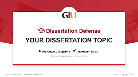 German International University Graduation Thesis Defense PPT Template