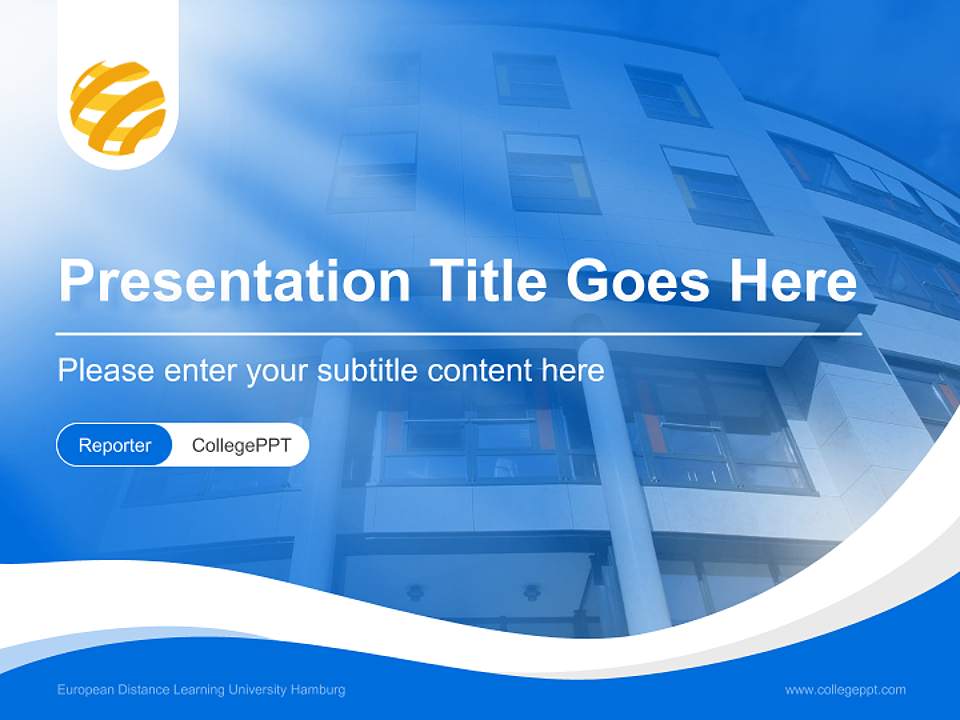 European Distance Learning University Hamburg Lecture Sharing and Networking Event PPT Template4:3 ratio PPT effect preview image4