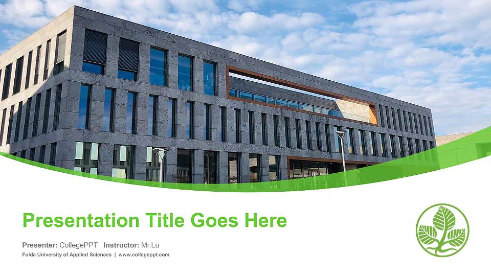 Fulda University of Applied Sciences Course/Courseware Creation PPT Template16:9 ratio PPT effect preview image