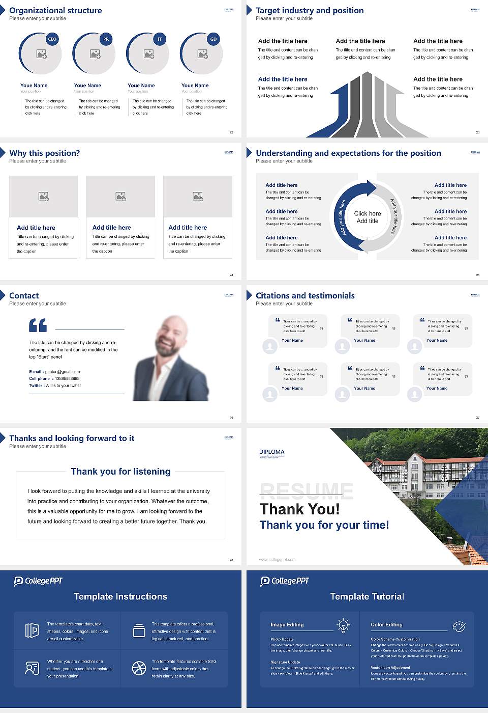 DIPLOMA University of Applied Sciences – Private University of North Hesse Resume PPT Template16:9 ratio PPT effect preview image4