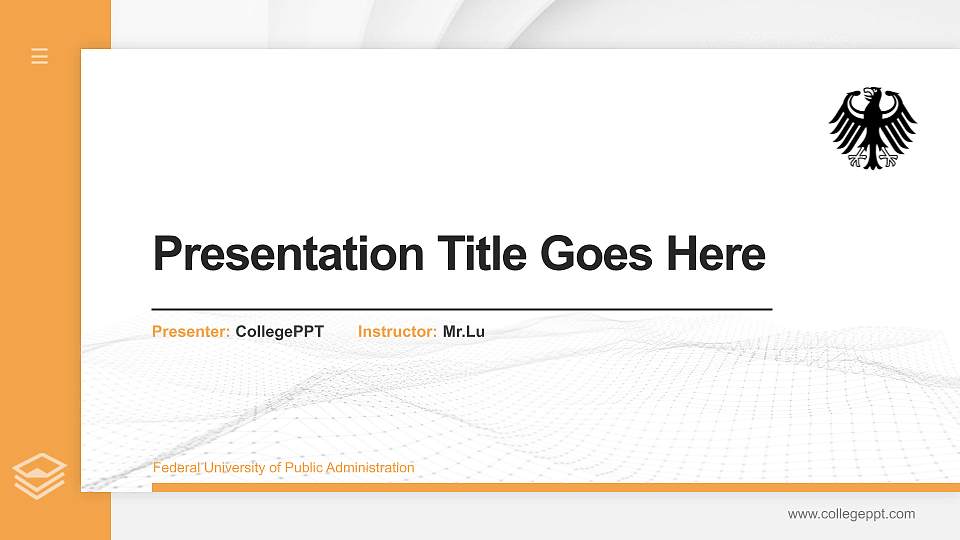 Federal University of Public Administration Thesis Proposal/Graduation Defense PPT Template16:9 ratio PPT effect preview image