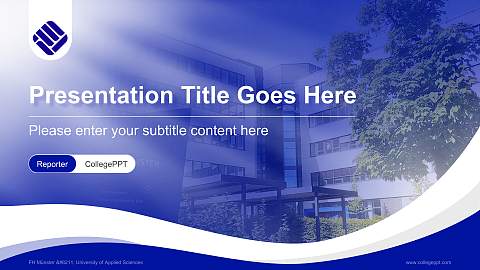FH Münster – University of Applied Sciences Lecture Sharing and Networking Event PPT Template