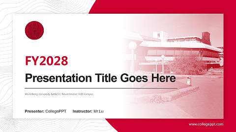 Heidelberg University – Neuenheimer Feld campus Academic Presentation/Research Findings Report PPT Template