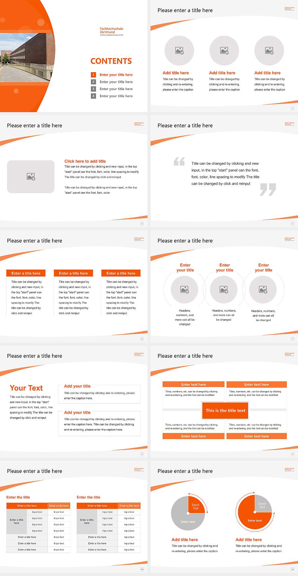 Dortmund University of Applied Sciences and Arts – Max-Ophüls-Platz campus Course/Courseware Creation PPT Template4:3 ratio PPT effect preview image2