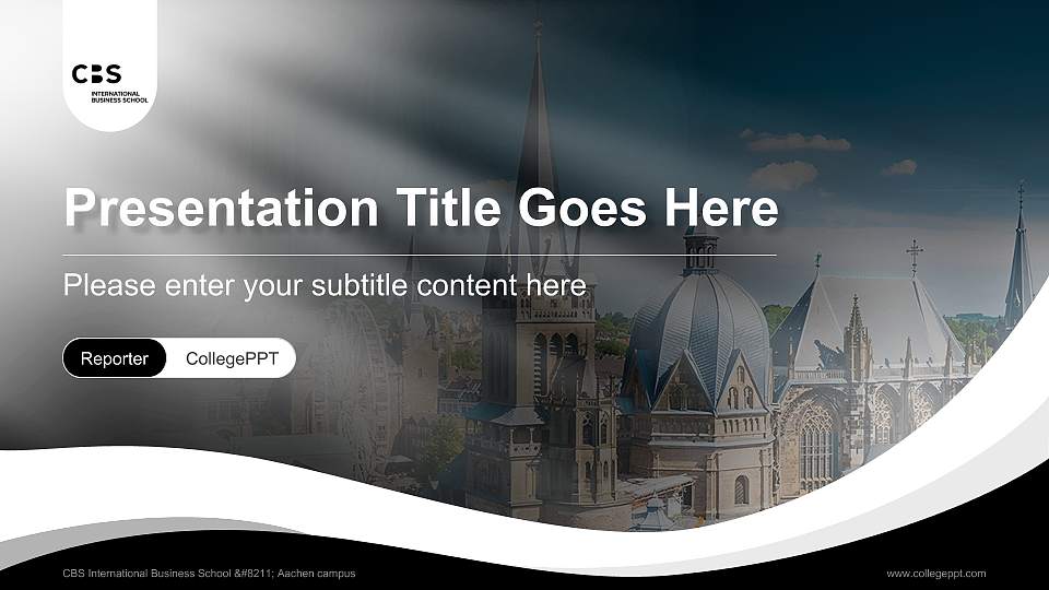 CBS International Business School – Aachen campus Lecture Sharing and Networking Event PPT Template16:9 ratio PPT effect preview image1