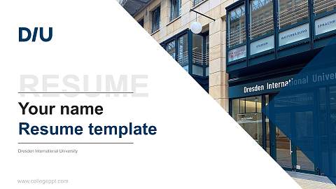 Dresden International University Resume PPT Template