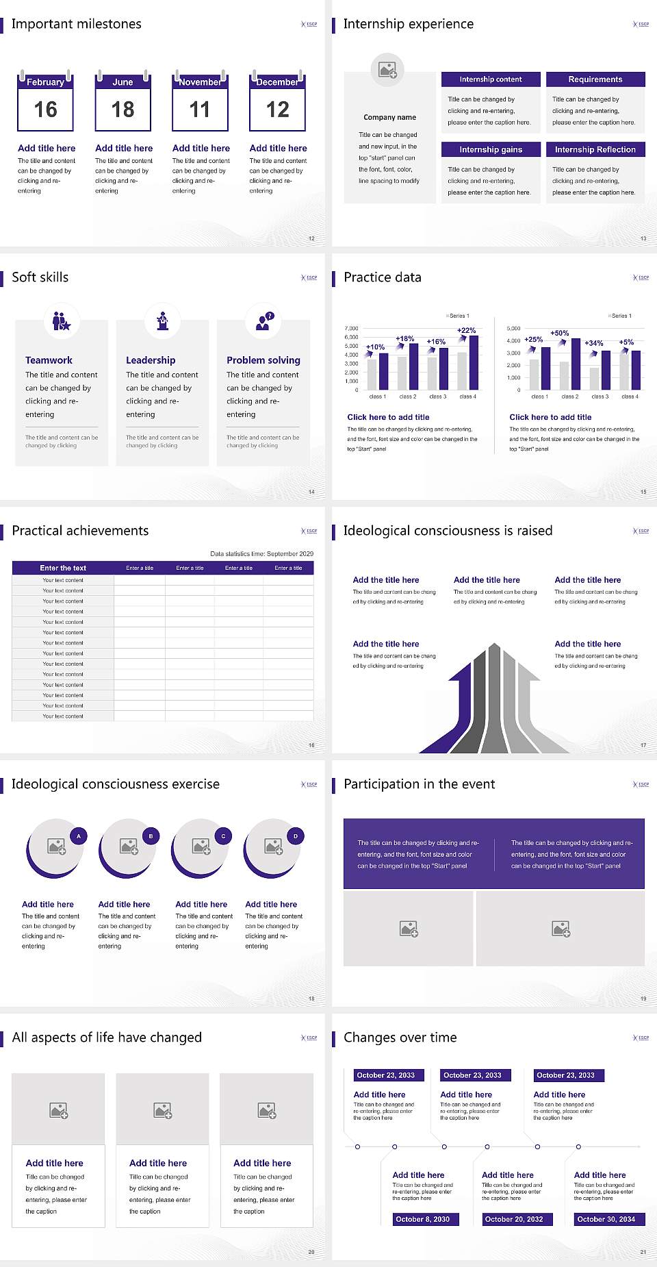 ESCP Business School Berlin National Scholarship Defense PPT Template4:3 ratio PPT effect preview image3