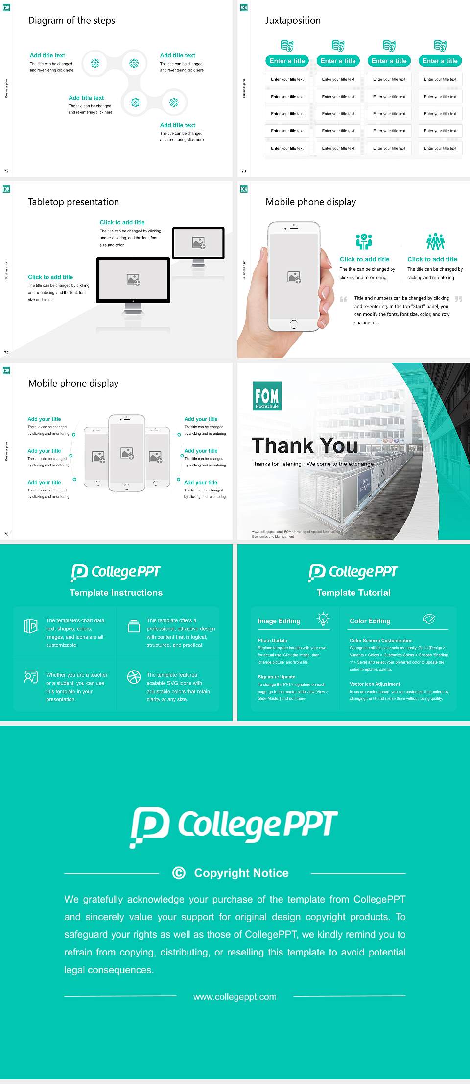 FOM University of Applied Sciences for Economics and Management Competition/Entrepreneurship Contest PPT Template4:3 ratio PPT effect preview image9