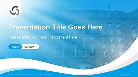 Fresenius University of Applied Sciences – Düsseldorf campus Lecture Sharing and Networking Event PPT Template