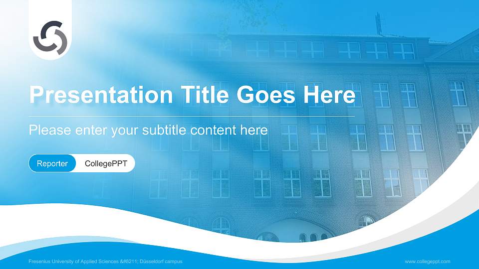 Fresenius University of Applied Sciences – Düsseldorf campus Lecture Sharing and Networking Event PPT Template16:9 ratio PPT effect preview image