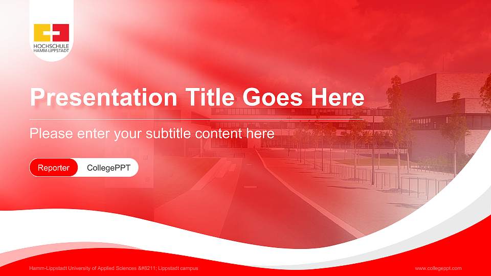 Hamm-Lippstadt University of Applied Sciences – Lippstadt campus Lecture Sharing and Networking Event PPT Template16:9 ratio PPT effect preview image
