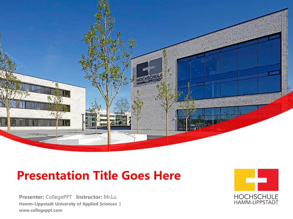 Hamm-Lippstadt University of Applied Sciences Course/Courseware Creation PPT Template4:3 ratio PPT effect preview image5