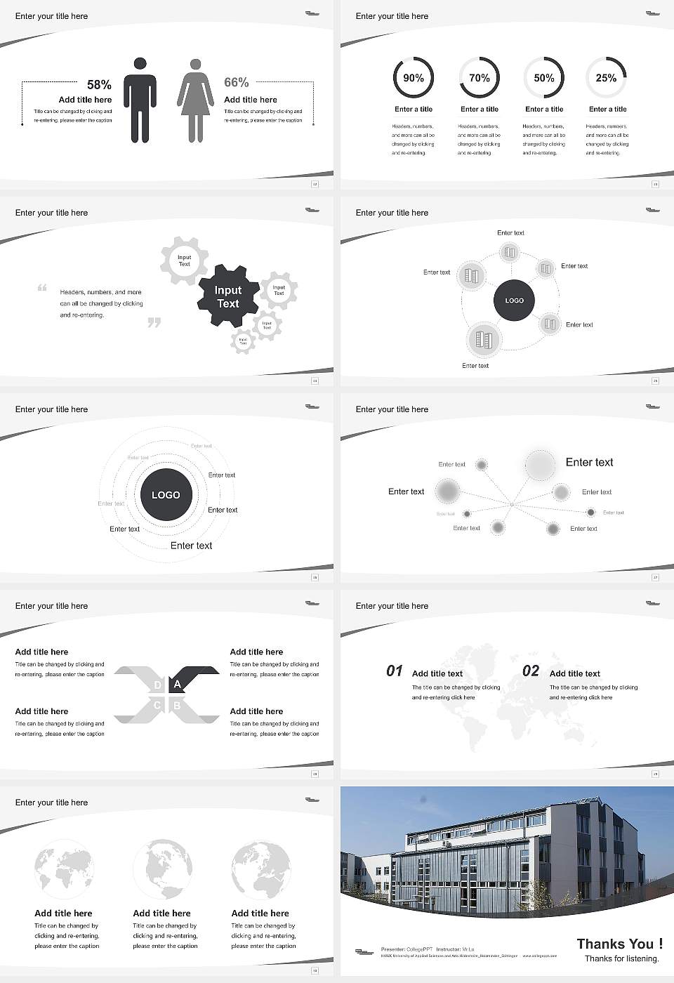 HAWK University of Applied Sciences and Arts Hildesheim_Holzminden_Göttingen Course/Courseware Creation PPT Template16:9 ratio PPT effect preview image4
