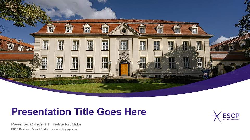 ESCP Business School Berlin Course/Courseware Creation PPT Template16:9 ratio PPT effect preview image