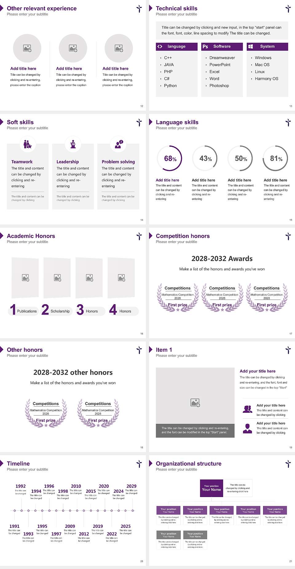 Evangelical University of Applied Sciences Nuremberg Resume PPT Template4:3 ratio PPT effect preview image3