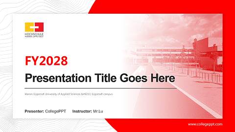 Hamm-Lippstadt University of Applied Sciences – Lippstadt campus Academic Presentation/Research Findings Report PPT Template