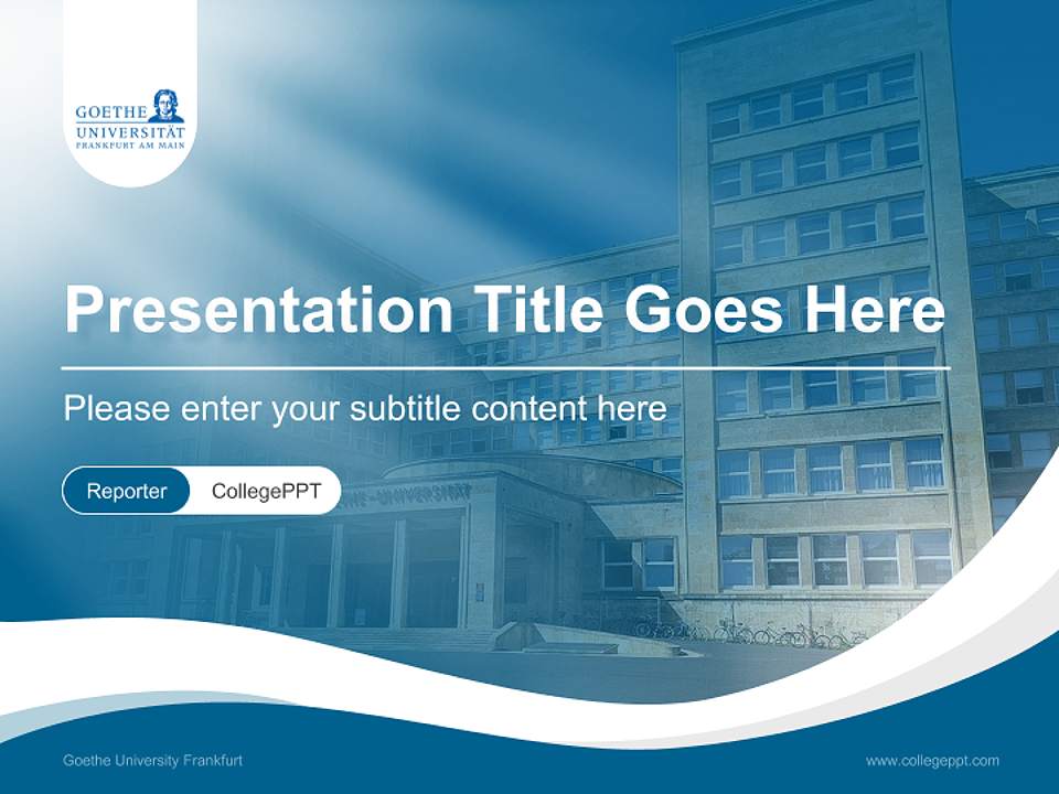 Goethe University Frankfurt Lecture Sharing and Networking Event PPT Template4:3 ratio PPT effect preview image4