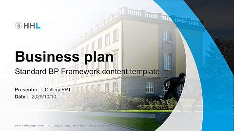 HHL Leipzig Graduate School of Management Competition/Entrepreneurship Contest PPT Template