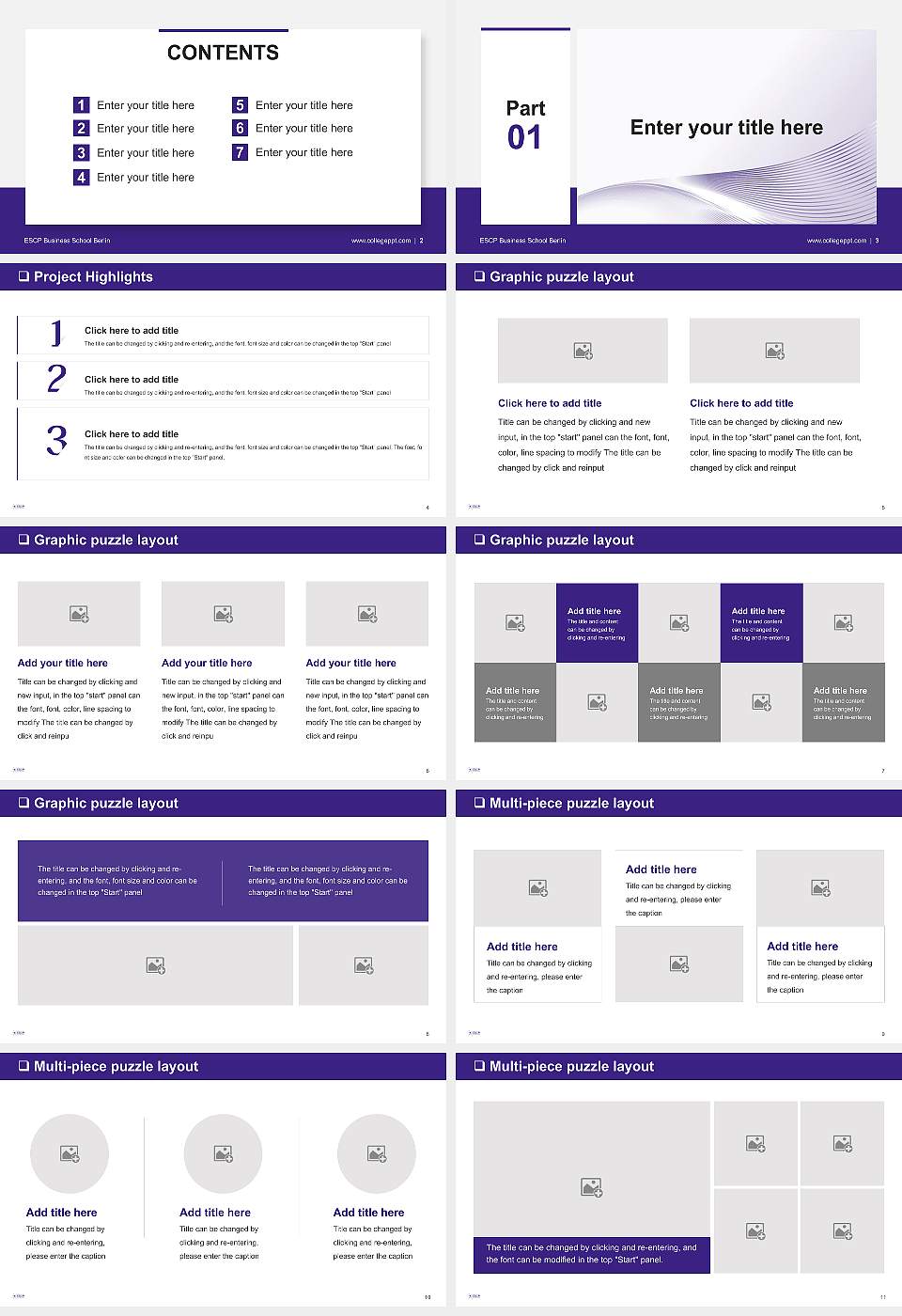 ESCP Business School Berlin General PPT Template16:9 ratio PPT effect preview image2
