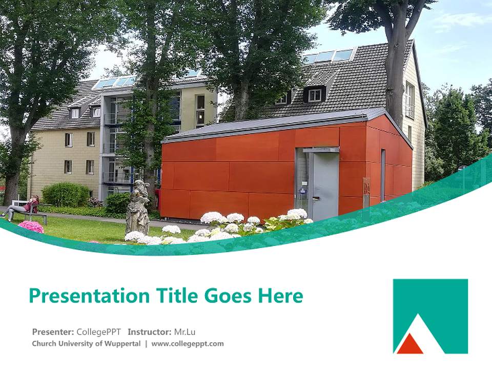 Church University of Wuppertal Course/Courseware Creation PPT Template4:3 ratio PPT effect preview image5