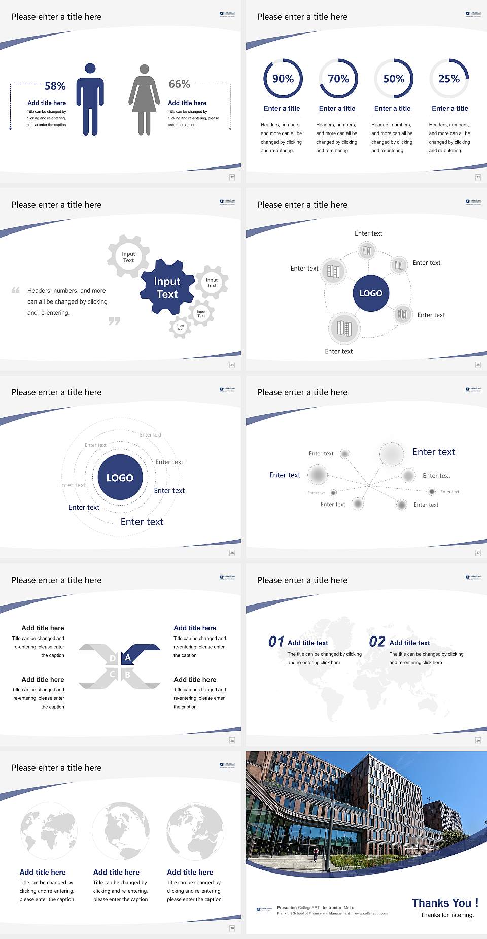 Frankfurt School of Finance and Management Course/Courseware Creation PPT Template4:3 ratio PPT effect preview image4