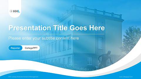 HHL Leipzig Graduate School of Management Lecture Sharing and Networking Event PPT Template
