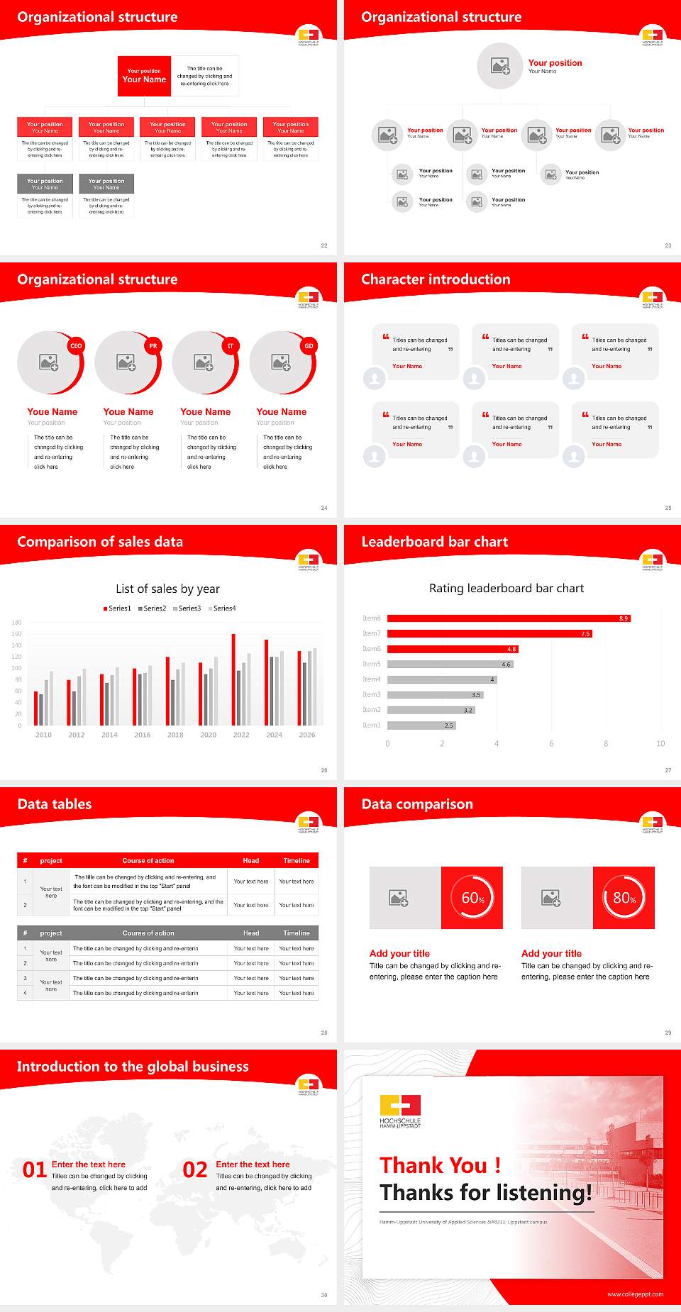Hamm-Lippstadt University of Applied Sciences – Lippstadt campus Academic Presentation/Research Findings Report PPT Template4:3 ratio PPT effect preview image4