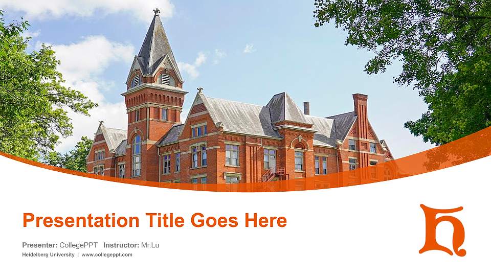 Heidelberg University Course/Courseware Creation PPT Template16:9 ratio PPT effect preview image