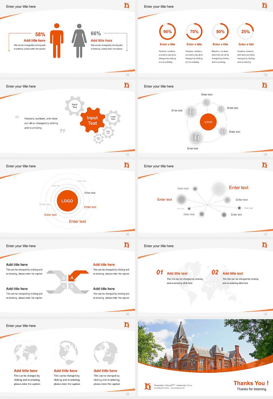 Heidelberg University Course/Courseware Creation PPT Template16:9 ratio PPT effect preview image4