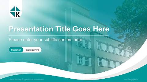 Catholic University of Applied Social Sciences Berlin Lecture Sharing and Networking Event PPT Template