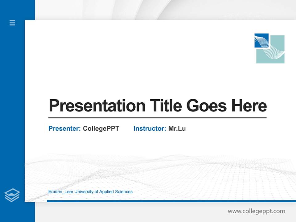 Emden_Leer University of Applied Sciences Thesis Proposal/Graduation Defense PPT Template4:3 ratio PPT effect preview image5