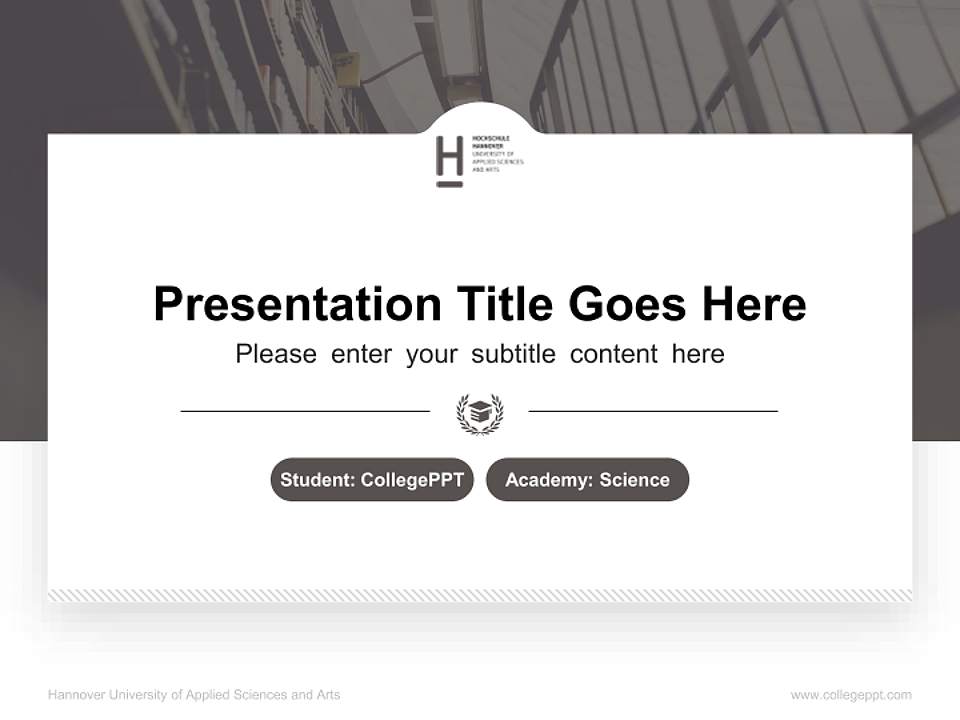 Hannover University of Applied Sciences and Arts National Scholarship Defense PPT Template4:3 ratio PPT effect preview image4