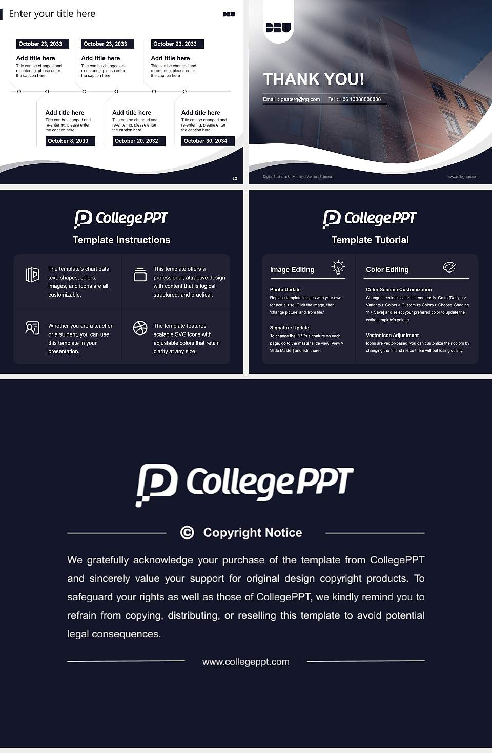 Digital Business University of Applied Sciences Lecture Sharing and Networking Event PPT Template4:3 ratio PPT effect preview image4