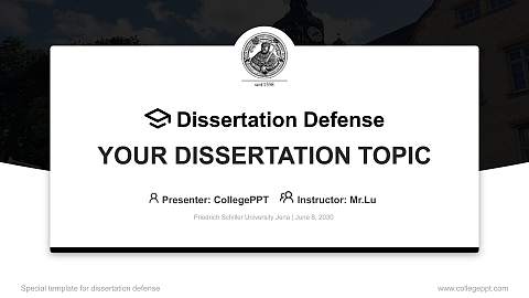 Friedrich Schiller University Jena Graduation Thesis Defense PPT Template