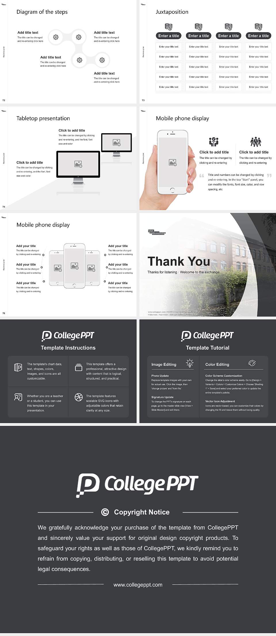 HAWK University of Applied Sciences and Arts Hildesheim_Holzminden_Göttingen – Holzminden campus Competition/Entrepreneurship Contest PPT Template4:3 ratio PPT effect preview image9