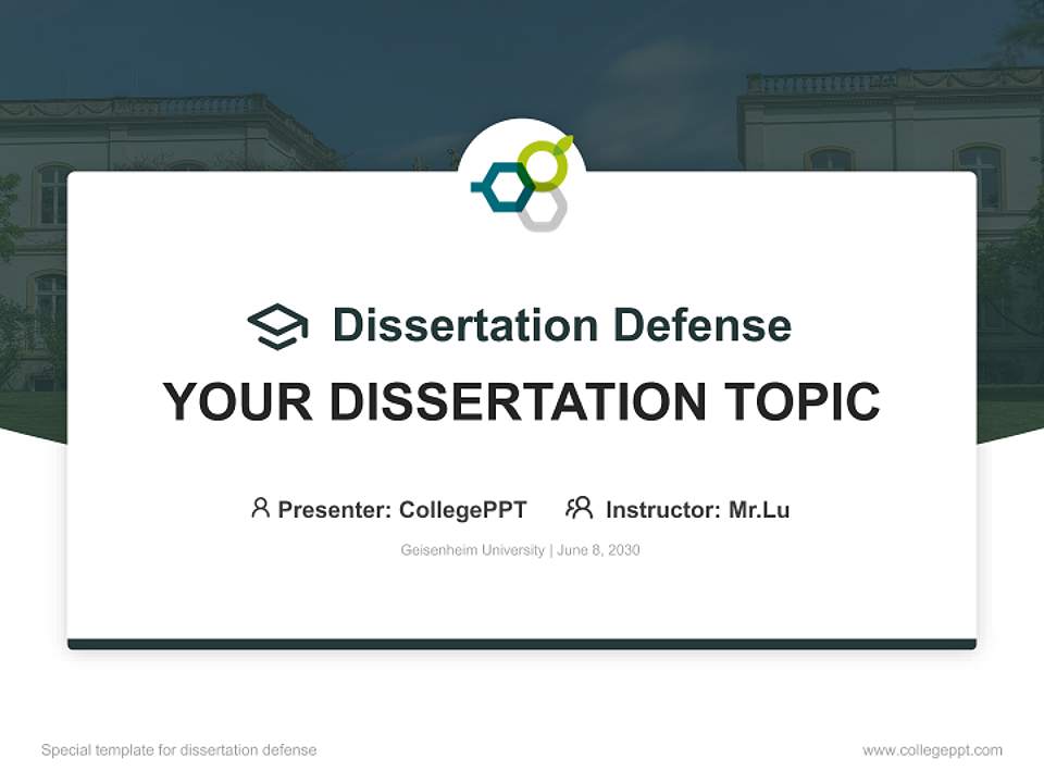 Geisenheim University Graduation Thesis Defense PPT Template4:3 ratio PPT effect preview image7