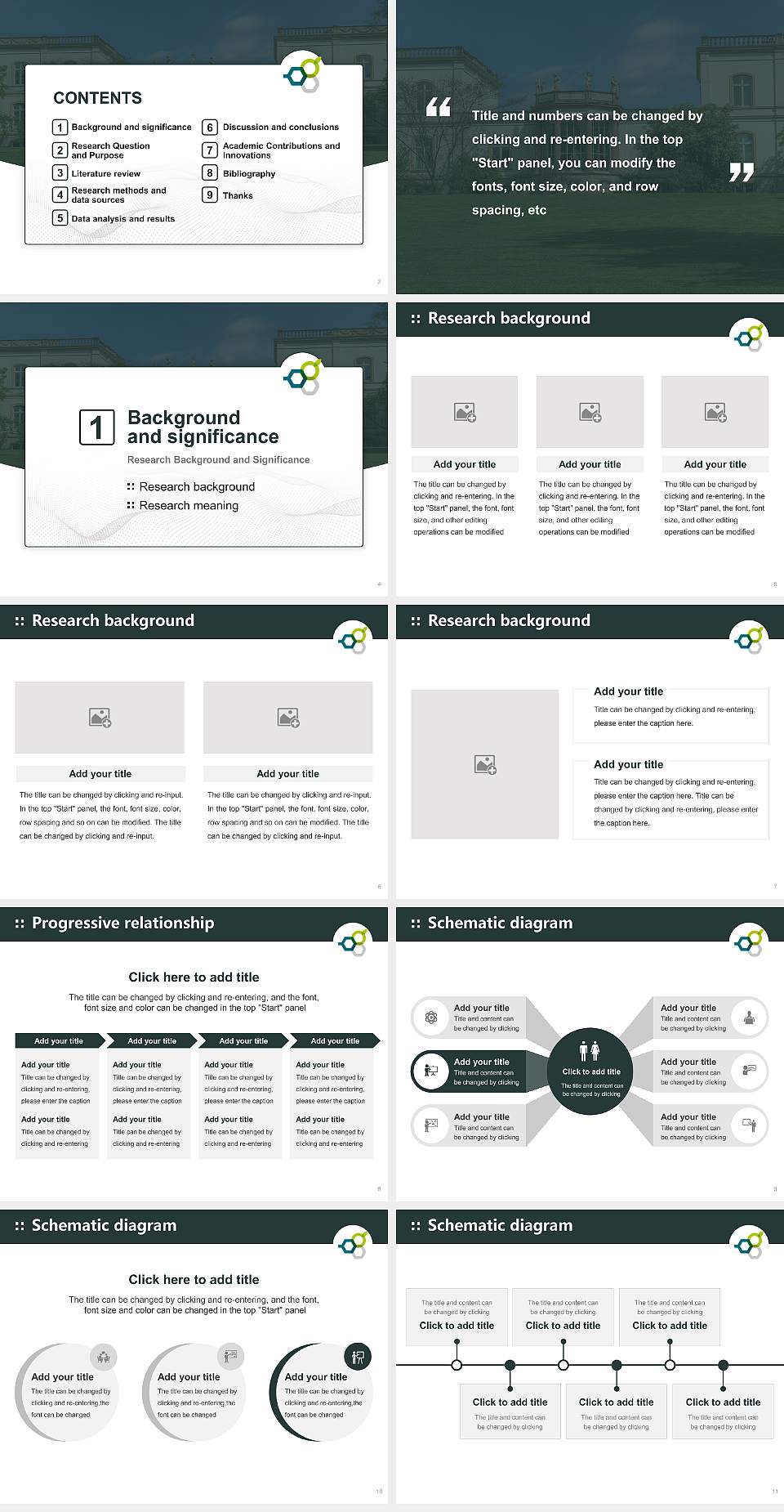 Geisenheim University Graduation Thesis Defense PPT Template4:3 ratio PPT effect preview image2