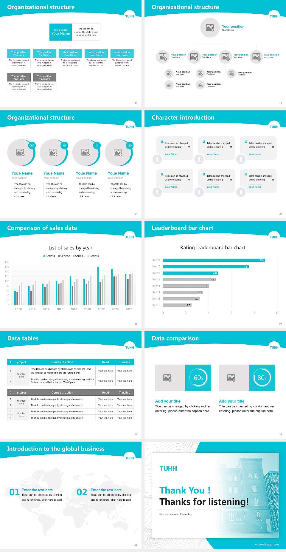 Hamburg University of Technology Academic Presentation/Research Findings Report PPT Template4:3 ratio PPT effect preview image4