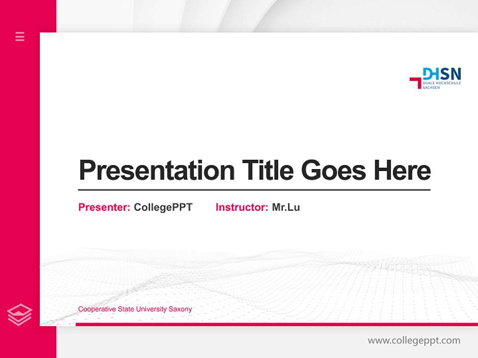 Cooperative State University Saxony Thesis Proposal/Graduation Defense PPT Template4:3 ratio PPT effect preview image5