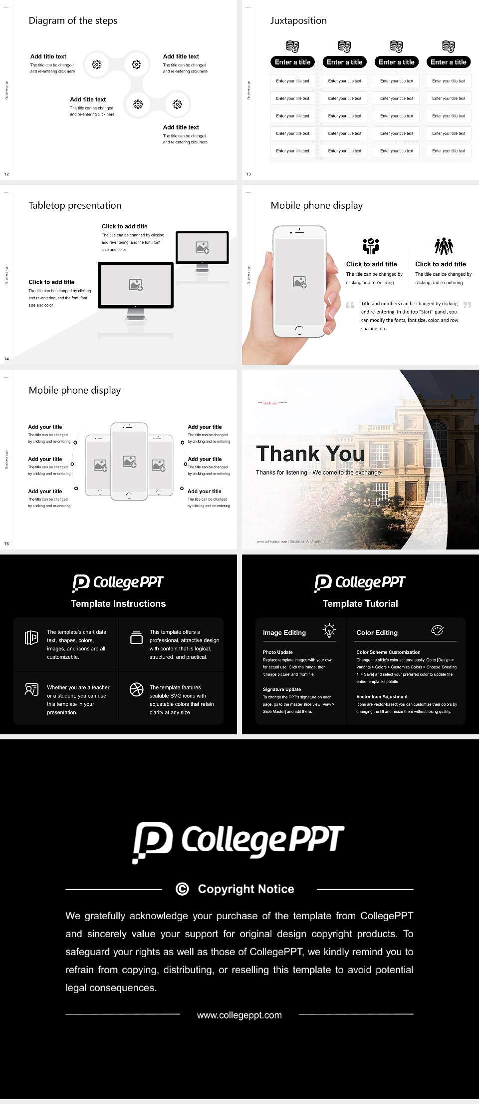 Düsseldorf Art Academy Competition/Entrepreneurship Contest PPT Template4:3 ratio PPT effect preview image9