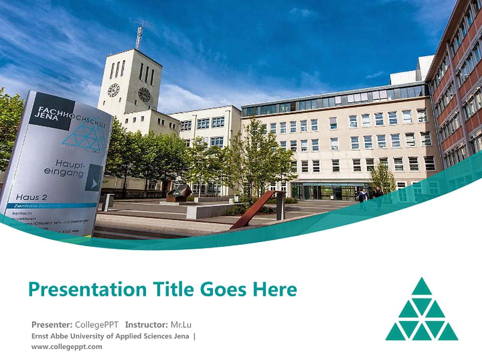 Ernst Abbe University of Applied Sciences Jena Course/Courseware Creation PPT Template4:3 ratio PPT effect preview image5