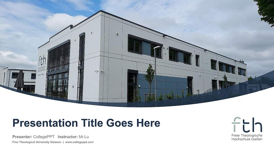 Free Theological University Giessen Course/Courseware Creation PPT Template16:9 ratio PPT effect preview image