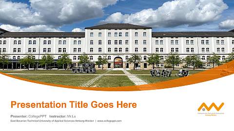 East Bavarian Technical University of Applied Sciences Amberg-Weiden Course/Courseware Creation PPT Template