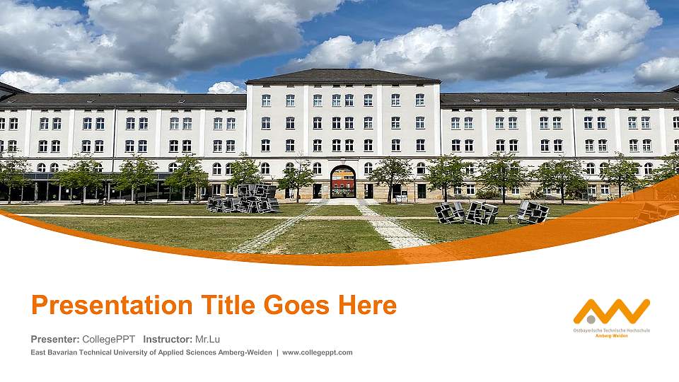 East Bavarian Technical University of Applied Sciences Amberg-Weiden Course/Courseware Creation PPT Template16:9 ratio PPT effect preview image